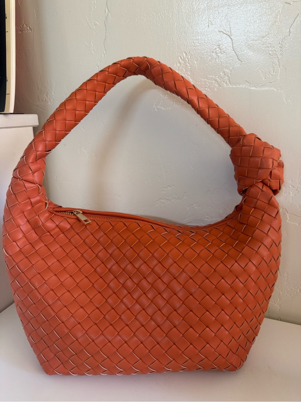 a new day Orange Woven Shoulder Bag